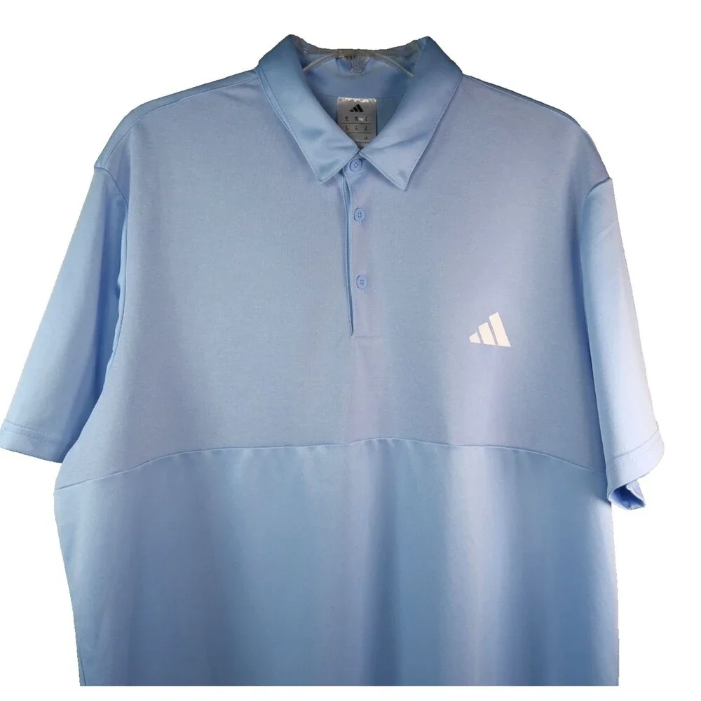 NEW Adidas Active Polo Golf Shirt Men XL Blue Short Sleeve Moisture-Wicking NWOT